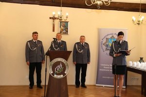 Obchody 100- lecia Powstania Policji Państwowej u staszowskich mundurowych