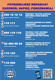 Potrzebujesz wsparcia? Zadzwoń, napisz, porozmawiaj