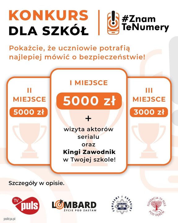 Konkurs dla szkół podstawowych w ramach kampanii #ZnamTeNumery 2026