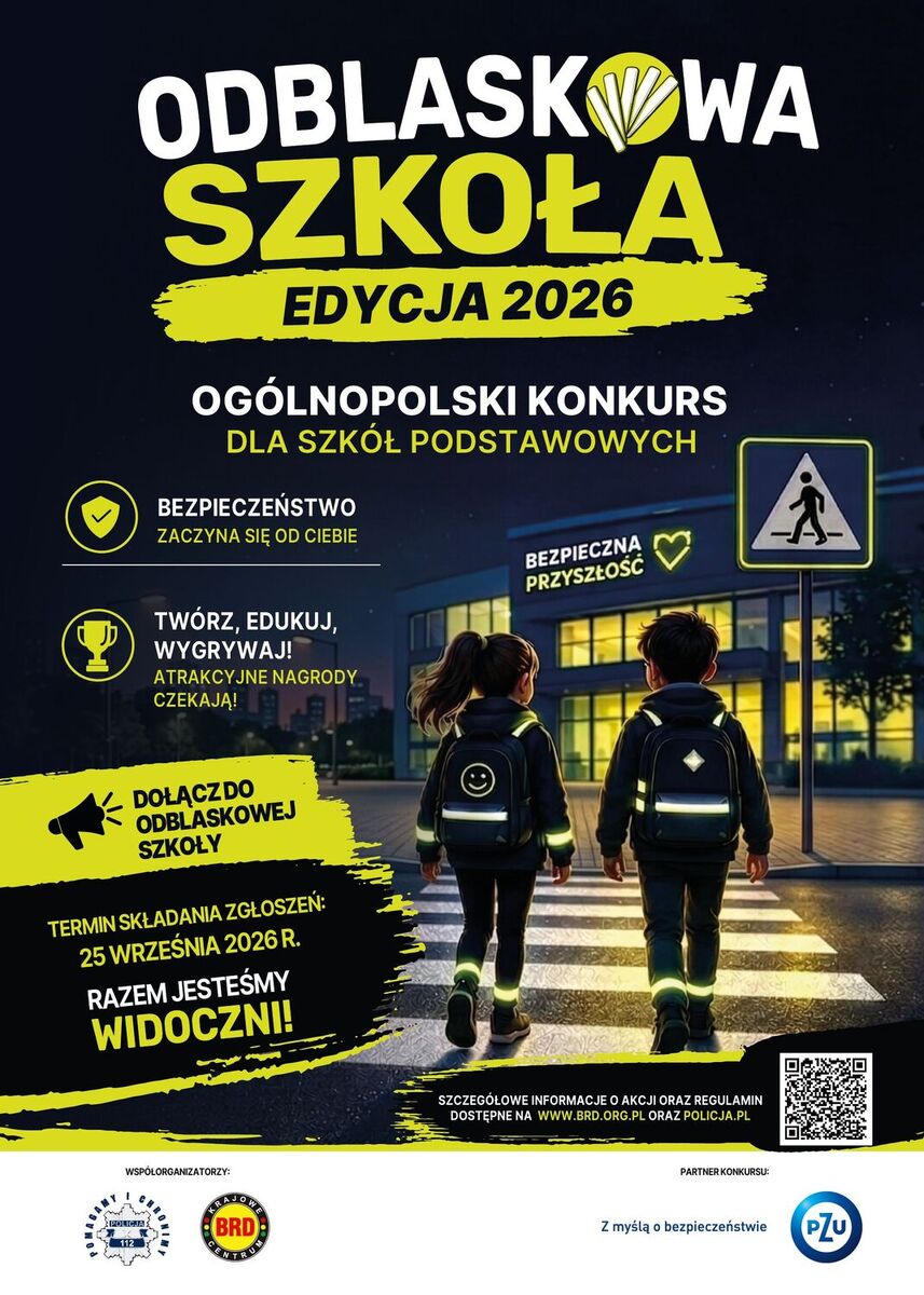 Ogólnopolski konkurs "Odblaskowa szkoła 2026" rozpoczęty