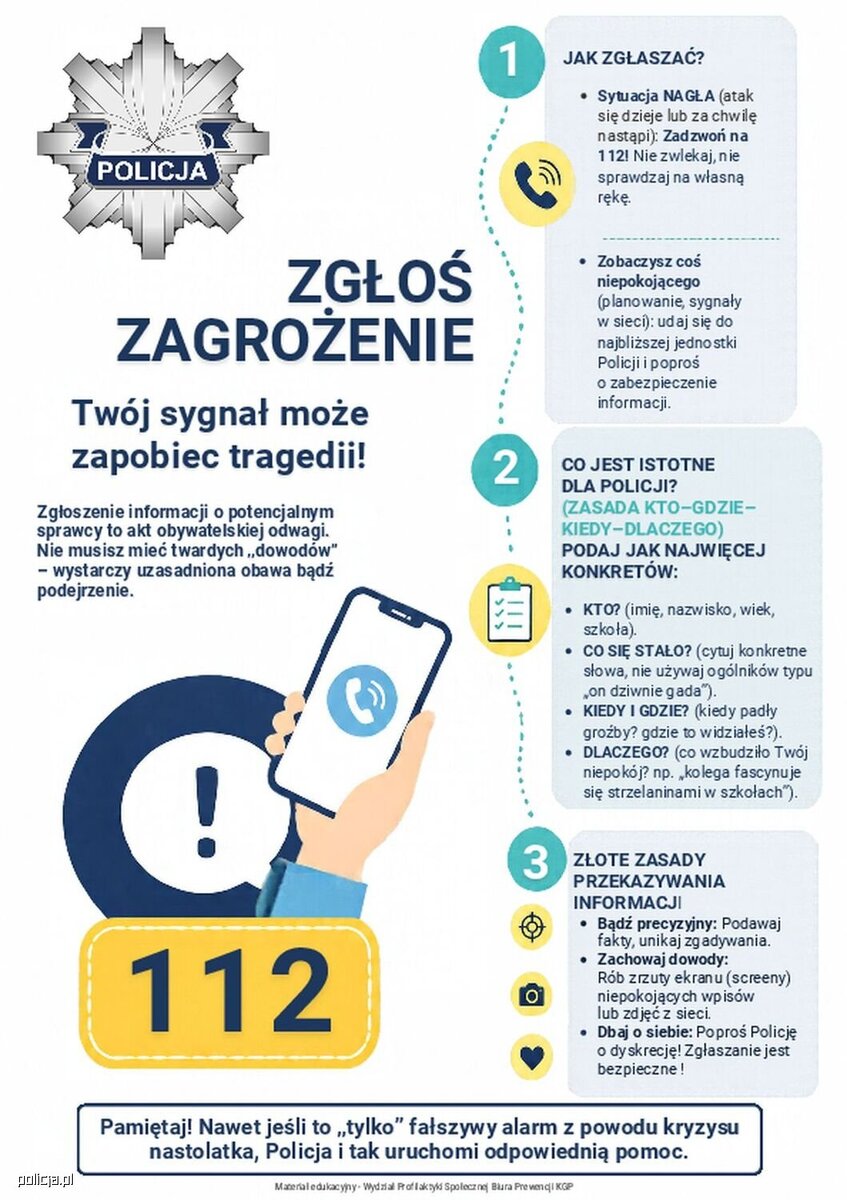 "Życie to nie gra. Masz je tylko jedno". Policja rusza z ogólnopolskimi działaniami informacyjno-edukacyjnymi dla uczniów