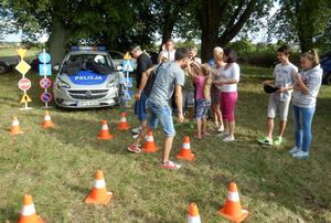 Piknik rodzinny w Rytwianach z udziałem policjantów